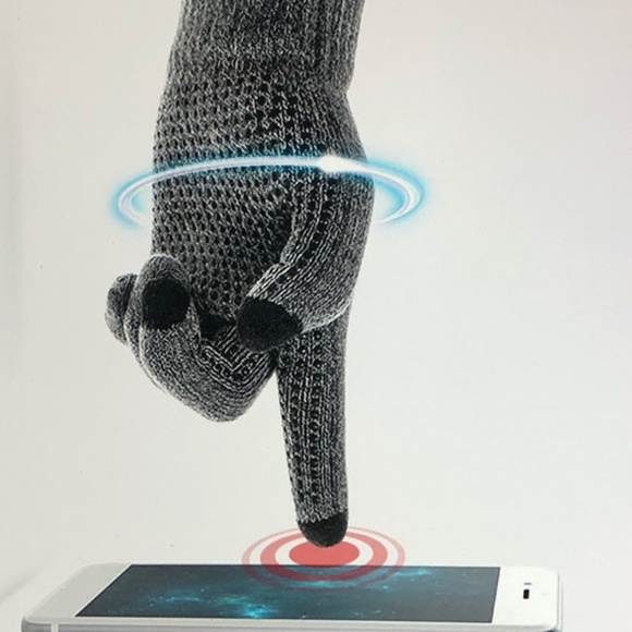 Gloves Greyish/Blue Anti-Skid Gloves Mobile /Everyday Winter Gloves - Picture 5 of 16